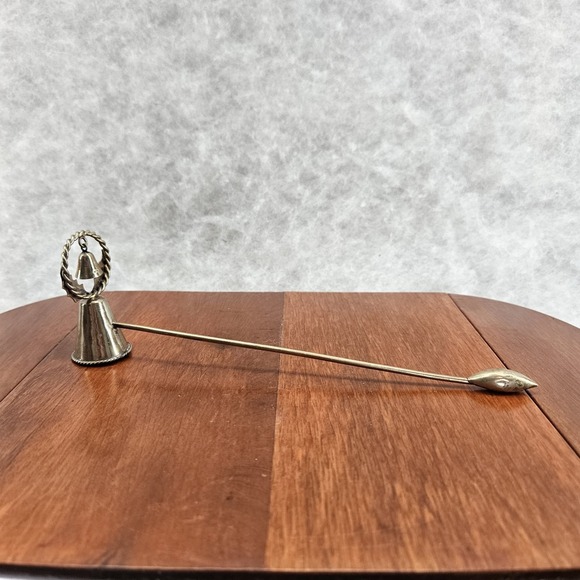 Handmade Other - Brass Candle Extinguisher Snuffer Rare‎ Vtg Twist Edge W/ Bell Head Christmas